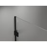 Mexen Lunar shower wall Walk-in left 60 x 200 cm, transparent 8 mm, black - 830-060-000-70-00-L