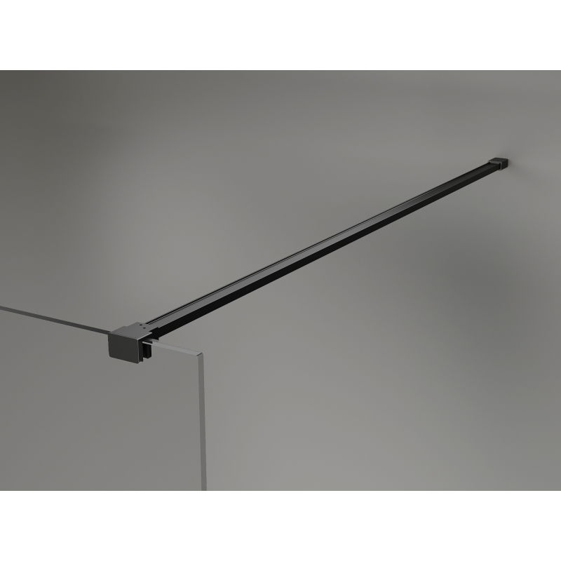 Mexen Lunar Walk-in Shower Wall Left 70 x 200 cm, Transparent 8 mm, Black - 830-070-000-70-00-L