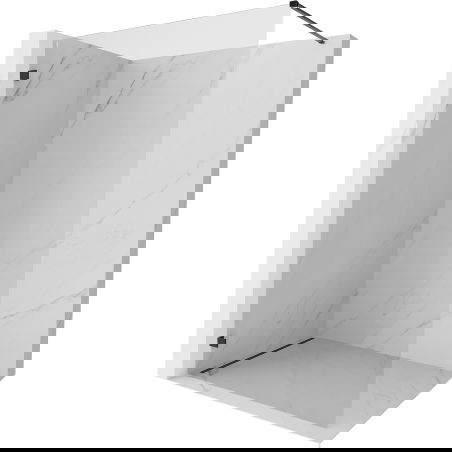 Mexen Lunar Walk-in Shower Wall Left 140 x 200 cm, Transparent 8 mm, Black - 830-140-000-70-00-L