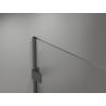 Mexen Lunar shower wall Walk-in left 60 x 200 cm, transparent 8 mm, gun metal - 830-060-000-95-00-L