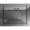 Mexen Kioto Freestanding Shower Wall 160 x 200 cm, Transparent 8 mm, Black - 800-160-002-70-00