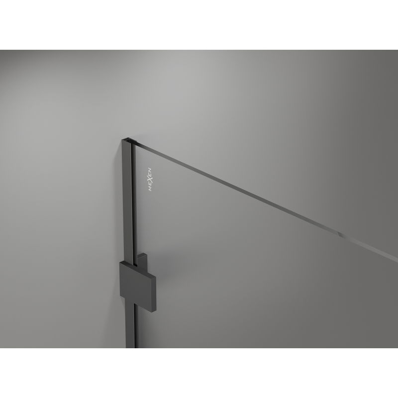 Mexen Lunar Walk-in Shower Screen Left 150 x 200 cm, Transparent 8 mm, Gun Metal - 830-150-000-95-00-L