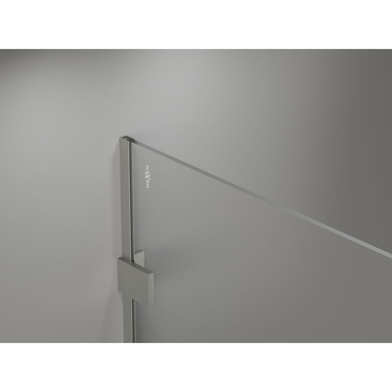 Mexen Lunar Shower Wall Walk-in Left 50 x 200 cm, Transparent 8 mm, Brushed Nickel - 830-050-000-97-00-L