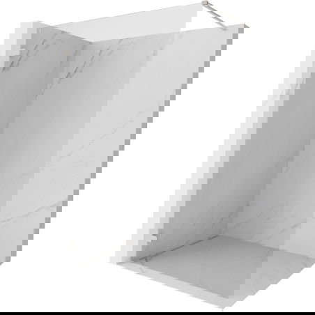 Mexen Lunar walk-in shower screen left 100 x 200 cm, transparent 8 mm, brushed nickel - 830-100-000-97-00-L