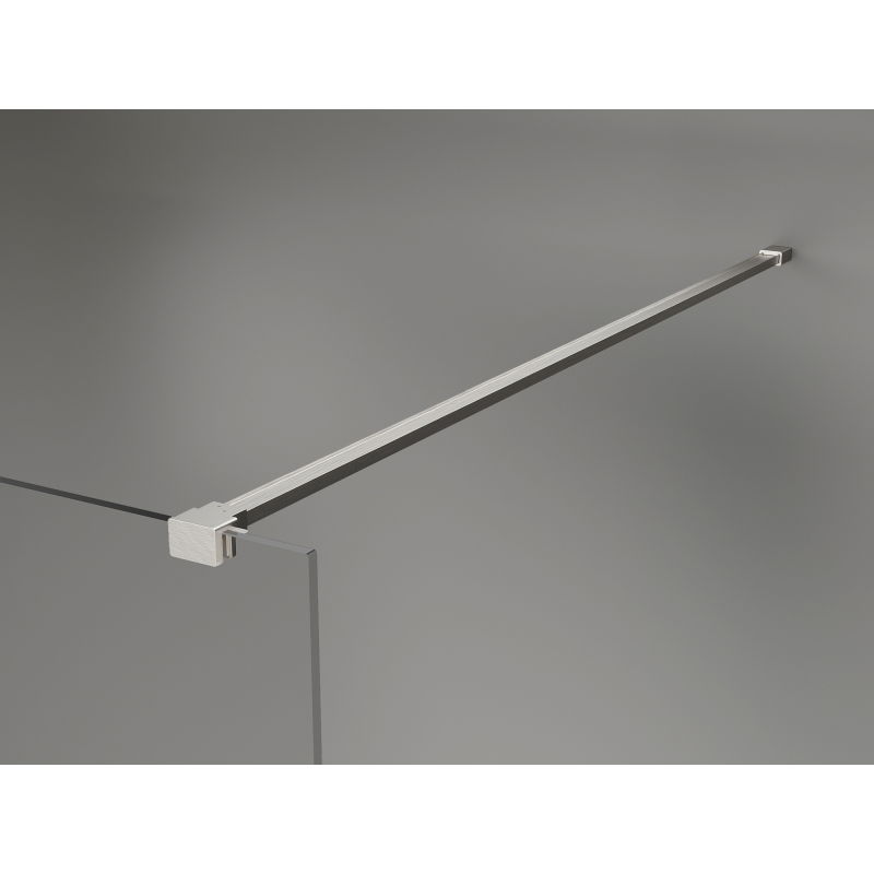 Mexen Lunar Walk-in Shower Screen Left 130 x 200 cm, Transparent 8 mm, Brushed Nickel - 830-130-000-97-00-L