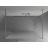 Mexen Kioto freestanding shower screen 100 x 200 cm, frosted 8 mm, chrome - 800-100-002-01-30