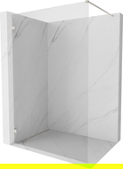 Mexen Lunar Walk-in Shower Wall Left 160 x 200 cm, Transparent 8 mm, Brushed Nickel - 830-160-000-97-00-L