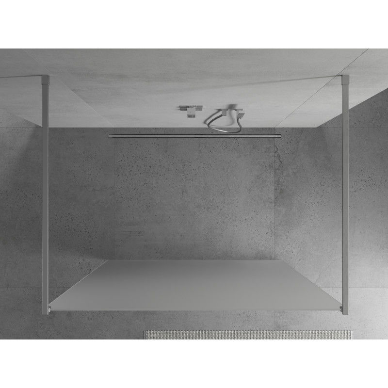 Mexen Kioto freestanding shower wall 120 x 200 cm, frost 8 mm, chrome - 800-120-002-01-30