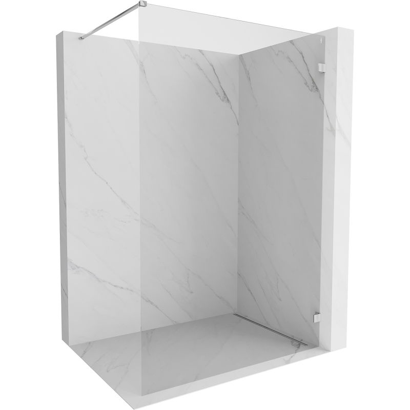Mexen Lunar shower screen Walk-in right 130 x 200 cm, transparent 8 mm, chrome - 830-130-000-01-00-P