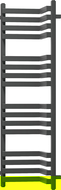 Mexen Loop bathroom radiator 1250 x 375 mm, 666 W, anthracite - W129-1250-350-00-66