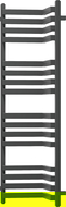 Mexen Loop corner bathroom radiator 1250 x 375 mm, 666 W, anthracite - W129-1250-350-00-66