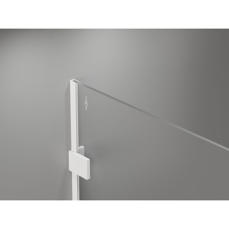 Mexen Lunar Walk-in Shower Screen Right 50 x 200 cm, Transparent 8 mm, White - 830-050-000-20-00-P