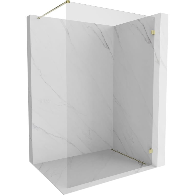 Mexen Lunar shower wall Walk-in right 120 x 200 cm, transparent 8 mm, gold - 830-120-000-50-00-P