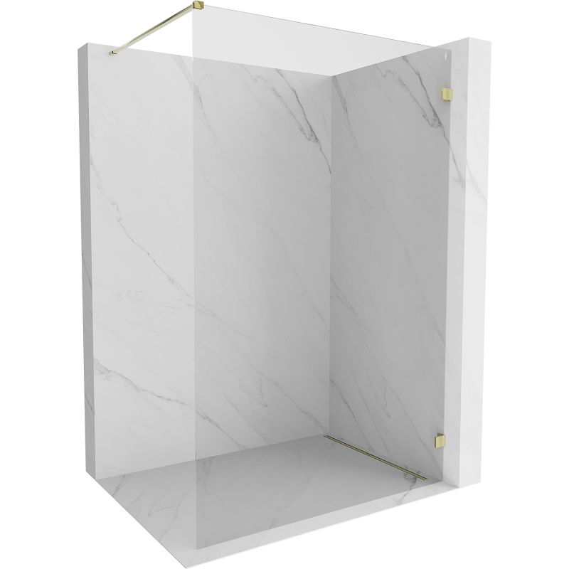 Mexen Lunar Walk-in Shower Wall Right 120 x 200 cm, Transparent 8 mm, Gold - 830-120-000-50-00-P