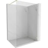 Mexen Lunar Walk-in Shower Wall Right 80 x 200 cm, Transparent 8 mm, Brushed Gold - 830-080-000-55-00-P
