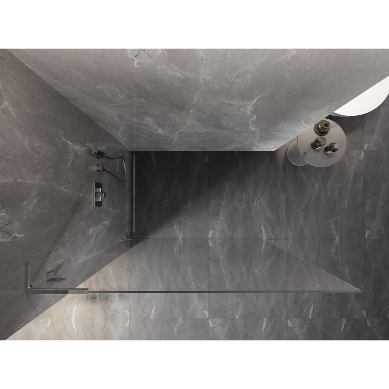 Mexen Lunar L Shower Wall Walk-in Left 70 x 200 cm, Transparent 8 mm, Chrome - 830L-070-000-01-00-L