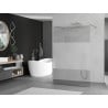 Mexen Kioto freestanding shower wall 110 x 200 cm, transparent/frosted 8 mm, chrome - 800-110-002-01-35