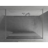 Mexen Kioto freestanding shower screen 110 x 200 cm, transparent/frosted 8 mm, chrome - 800-110-002-01-35
