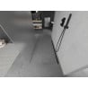 Mexen Kioto Free-standing shower wall 110 x 200 cm, frost 8 mm, black - 800-110-002-70-30