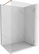 Mexen Lunar Walk-in Shower Wall Right 60 x 200 cm, Transparent 8 mm, Brushed Copper - 830-060-000-65-00-P
