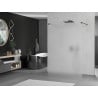 Mexen Kioto freestanding shower wall 110 x 200 cm, frost 8 mm, black - 800-110-002-70-30