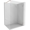 Mexen Lunar Walk-in Shower Wall Right 70 x 200 cm, Transparent 8 mm, Brushed Copper - 830-070-000-65-00-P