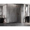 Mexen Lunar Walk-in Shower Wall Right 70 x 200 cm, Transparent 8 mm, Brushed Copper - 830-070-000-65-00-P