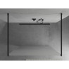 Mexen Kioto 120 x 200 cm Freestanding Shower Wall, Frosted 8 mm, Black - 800-120-002-70-30