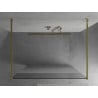 Mexen Kioto freestanding shower wall 120 x 200 cm, transparent/frosted 8 mm, gold - 800-120-002-50-35