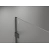 Mexen Lunar Shower Wall Walk-in Right 70 x 200 cm, Transparent 8 mm, Brushed Gun Gray - 830-070-000-66-00-P