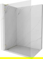 Mexen Lunar L Shower Wall Walk-in Left 60 x 200 cm, Transparent 8 mm, Gold - 830L-060-000-50-00-L