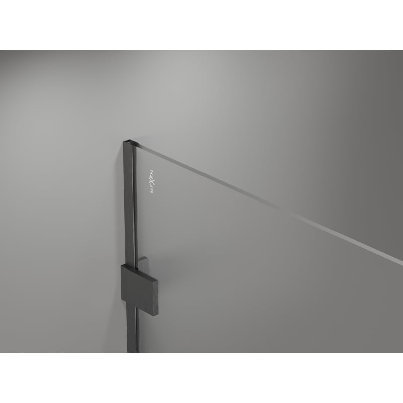 Mexen Lunar shower wall Walk-in right 120 x 200 cm, transparent 8 mm, brushed gun gray - 830-120-000-66-00-P
