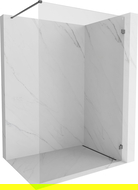 Mexen Lunar Walk-in Shower Wall Right 140 x 200 cm, Transparent 8 mm, Brushed Gun Gray - 830-140-000-66-00-P