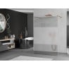 Mexen Kioto freestanding shower screen 100 x 200 cm, transparent/frosted 8 mm, rose gold - 800-100-002-60-35