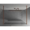 Mexen Kioto freestanding shower screen 100 x 200 cm, transparent/frosted 8 mm, rose gold - 800-100-002-60-35