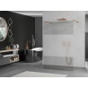 Mexen Kioto Freestanding Shower Wall 120 x 200 cm, Clear/Frosted 8 mm, Rose Gold - 800-120-002-60-35