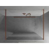 Mexen Kioto Freestanding Shower Wall 120 x 200 cm, Clear/Frosted 8 mm, Rose Gold - 800-120-002-60-35