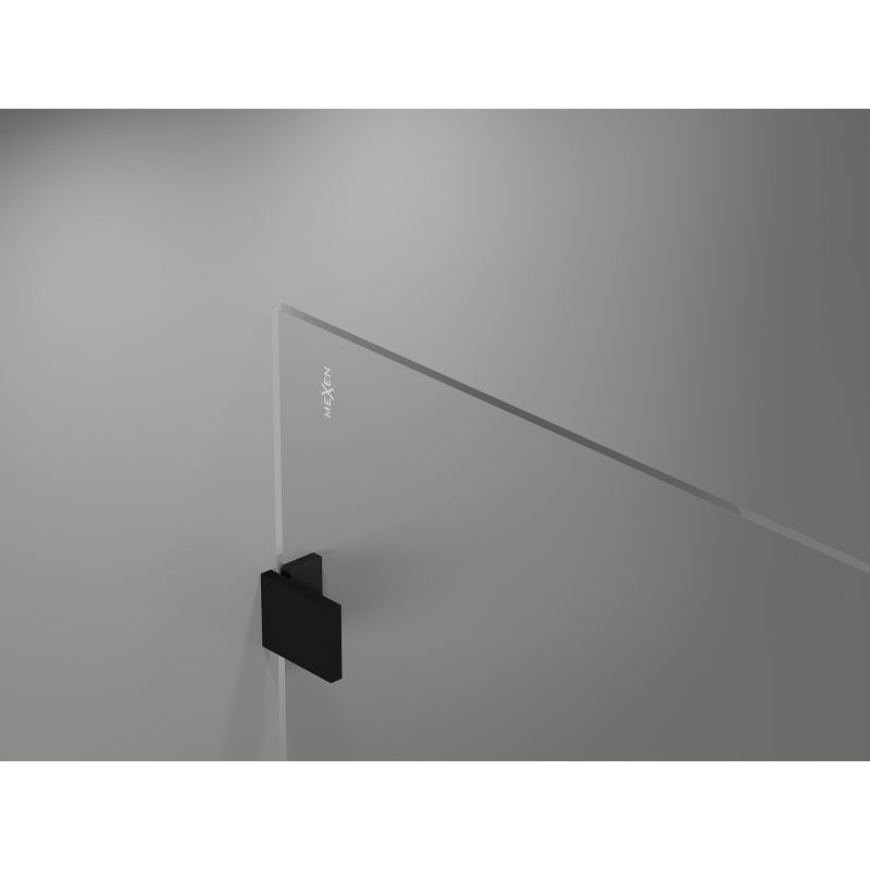 Mexen Lunar Walk-in Shower Wall Right 50 x 200 cm, Transparent 8 mm, Black - 830-050-000-70-00-P
