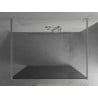 Mexen Kioto freestanding shower wall 100 x 200 cm, graphite 8 mm, chrome - 800-100-002-01-40