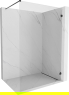 Mexen Lunar Walk-in Shower Wall Right 140 x 200 cm, Transparent 8 mm, Black - 830-140-000-70-00-P