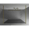 Mexen Kioto freestanding shower wall 100 x 200 cm, graphite 8 mm, gold - 800-100-002-50-40