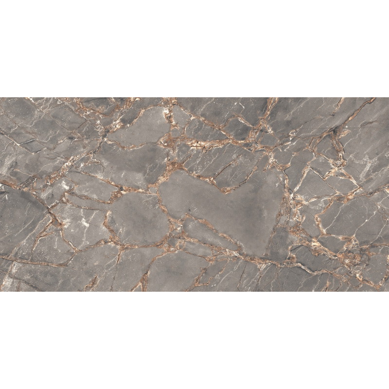Mexen Rubble Grey glazed rectified porcelain tile G1, floor and wall tile 120 x 60 cm, carving - TL401-120-060-02