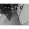 Mexen Kioto freestanding shower wall 110 x 200 cm, 8 mm graphite, black - 800-110-002-70-40