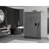 Mexen Kioto freestanding shower wall 110 x 200 cm, 8 mm graphite, black - 800-110-002-70-40