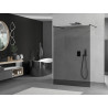 Mexen Kioto freestanding shower wall 110 x 200 cm, graphite 8 mm, black - 800-110-002-70-40
