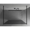 Mexen Kioto freestanding shower wall 110 x 200 cm, 8 mm graphite, black - 800-110-002-70-40