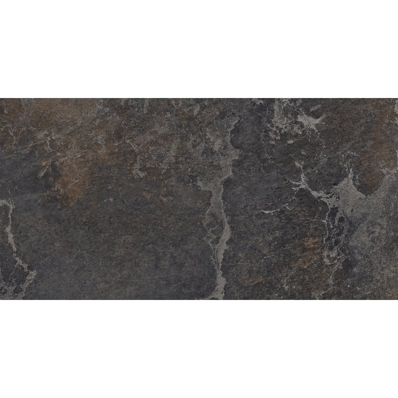 Mexen Blaze Nero glazed rectified porcelain tile, floor and wall 120 x 60 cm, carving - TL420-120-060-01