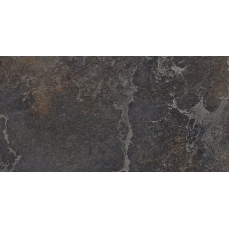 Mexen Blaze Nero glazed rectified porcelain tile, floor and wall 120 x 60 cm, carving - TL420-120-060-01