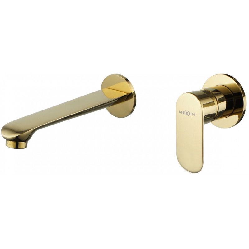 Mexen Dox flush-mounted washbasin mixer tap, Gold - 75215-50