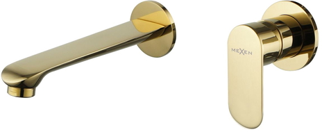 Mexen Dox flush-mounted washbasin mixer tap, Gold - 75215-50